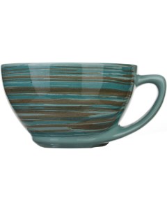 Чашка чайная Скандинавия 250мл керамика голубой коричневый Борисовская керамика