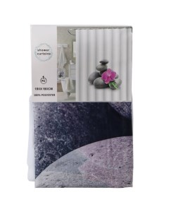 Штора для ванн 180х180 см полиэстер Орхидея розовая STSC1030 Shower curtain