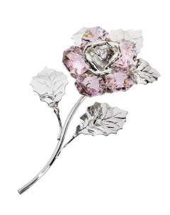Фигурка посереб Цветок с цв кр Юнион Crystal temptations