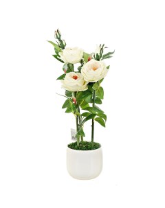 Искусственные цветы в горшке Роза кустовая 14 5х60 см 4510001 Ens