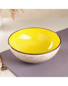 Салатница Персия керамика желтая 25 5 см 2 7 л Иран Керамика ручной работы