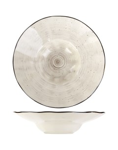 Тарелка для пасты Пастораль 290х290х70мм фарфор серый Kunstwerk