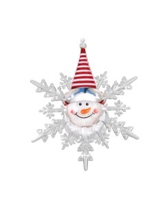 Фигурка Снеговик светодиодная на присоске 10 12 см меняет цвет с батарейкой 48 Vegas