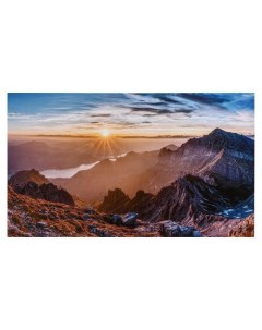 Картина на холсте Рассвет в горах 60х100 см Topposters