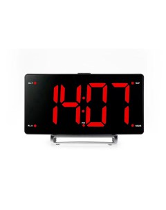 Радиобудильник H RCL246 черный LCD подсветка красная часы Hyundai