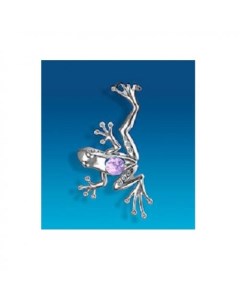 Фигурка Лягушка тропическая 10 5 см с сиреневым кристаллом Crystal temptations
