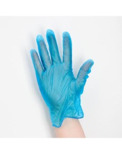 Перчатки виниловые размер XL 100 шт уп цвет голубой A.d.m.