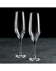 Набор бокалов для шампанского Аморосо 200 мл 2 шт Crystal bohemia
