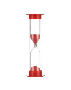 Песочные часы Линель на 3 минуты 9 х 2 5 см красный 4 шт Nobrand