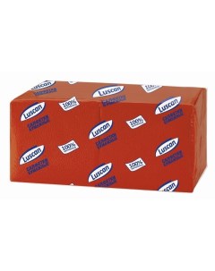 Салфетки бумажные Profi Pack 1 слойные 24x24 см красные 400 штук в упаковке 476879 Luscan