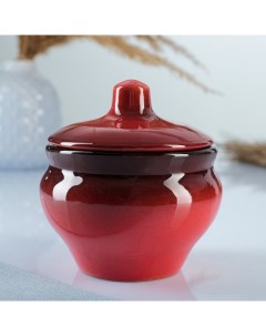 Горшок для запекания Мечта хозяйки красный 350мл Борисовская керамика