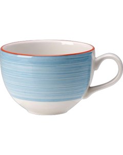 Чашка чайная Рио Блю 340мл 100х100х70мм фарфор белый голубой Steelite