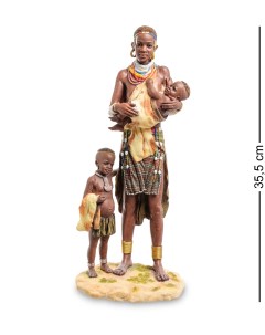Статуэтка Африканка с детьми Veronese