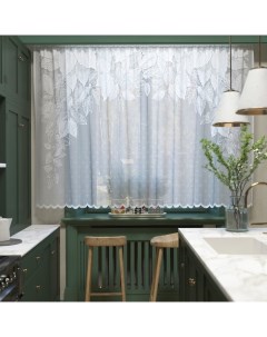 Тюль кухонная со шторной лентой 160х250 см цвет белый 100 полиэстер Лента