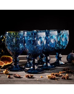 Набор бокалов Варьете 320 мл 8 5x16 см 6 шт цвет синий Magistro