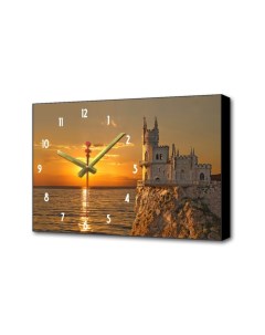 Часы картина настенные серия Природа Закат плавный ход 57 х 35 х 4 см 1 АА Timebox