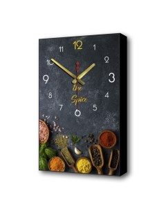 Часы картина настенные серия Кухня Специи плавный ход 57 х 35 х 4 см Timebox