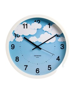 Часы настенные серия Интерьер Облака плавный ход d 30 5 см Nobrand