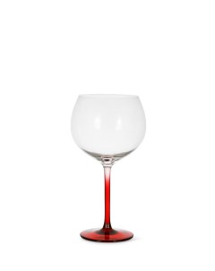 Бокал для вина 21 см прозрачный красный стекло 7284983 Coincasa