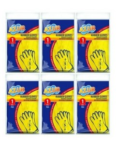 Перчатки Центи Азур резиновые размер S 6 упаковок York