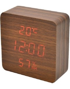 Цифровые настольные часы будильник VST 872S Коричневый Daprivet