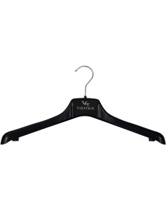 Вешалка для верхней одежды с металлическим крючком с логотипом GL 39 чёрная 5шт Valexa