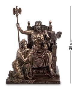 Статуэтка Зевс и Гера на троне 28см bronze WS 645 1 Veronese