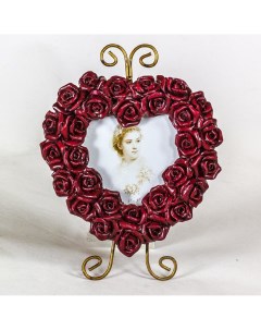 Фоторамка керамическая Розы сердечко 7х7 см Arthouse