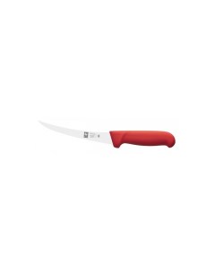 Нож обвалочный 150 290 мм изогнутый узкое гибкое лезвие красный Poly 1 шт Icel