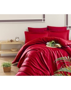 Комплект постельного белья SNAZZY RED хлопковый сатин евро First choice