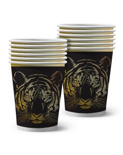 Набор одноразовых бумажных стаканов Тигр 12 шт по 250 мл Nd play