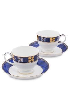 Чайный набор на 2 перс Золотой Палермо Gold Palermo Pavone