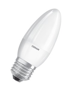 Лампа светодиодная LED 10SW 865 свеча матовая E27 230В 10х1 RU 4058075579590 Osram