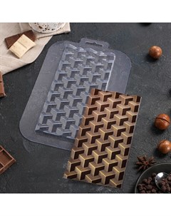 Форма для шоколада и конфет Плитка Кубики Экстра цвет прозрачный Nobrand