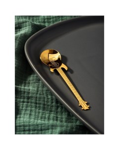 Ложка десертная Гитара h 12 см цвет золотой Magistro
