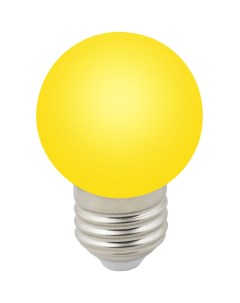 Лампа декоративная светодиодная LED G45 1W YELLOW E27 FR С UL 00005649 Volpe