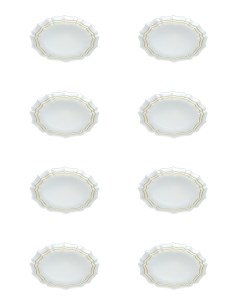 Тарелка сервировочная набор 8 шт стекло Аксам элис 21см 15722 1 Akcam