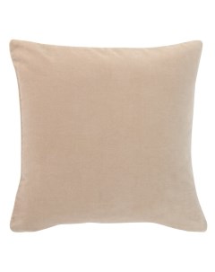 Чехол на подушку из хлопкового бархата бежевого цвета из коллекции essential 45х45 см Tkano