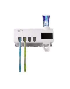 Автоматический дозатор для зубной пасты 4 щетки со стерилизатором подставка под 4 зубные Optmobilion