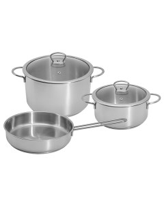 Набор посуды из 5 предметов Кулинария кастрюли крышки сковорода 368476_ Metalac