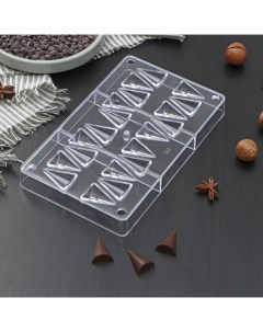Форма для шоколада и конфет Малый конус 20 ячеек 20x12x2 5 см ячейка 2x3x1 см Nobrand