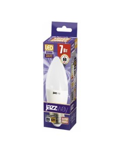 Лампа светодиодная E27 Свеча холодный белый Jazzway
