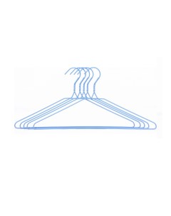 Вешалка плечики для одежды стальная 41 см голубая набор 5 шт Аквадекор