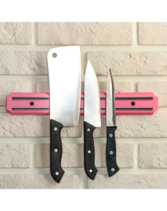 Держатель для ножей магнитный 33 см цвет розовый Nobrand