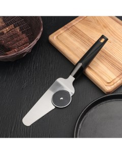 Нож лопатка для пиццы Хром 29x6 5 см цвет чёрный Доляна