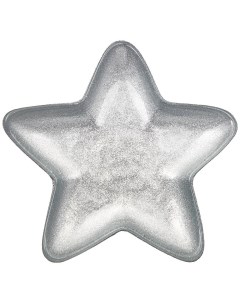 Блюдо ACKAM Star silver shiny 17х17см стекло 339 084_ Akcam