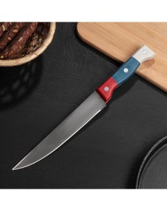 Нож кухонный Триколор лезвие 18 см Доляна