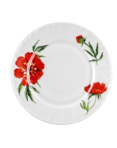Тарелка пирожковая Бархатная роза d 15 см цвет белый Доляна