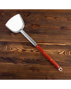 Шумовка лопатка для казана узбекская 62см ширина 15см с деревянной ручкой Шафран