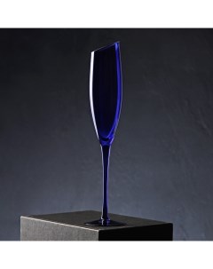 Бокал для шампанского Иллюзия 160 мл 5 5x27 5 см цвет синий Magistro